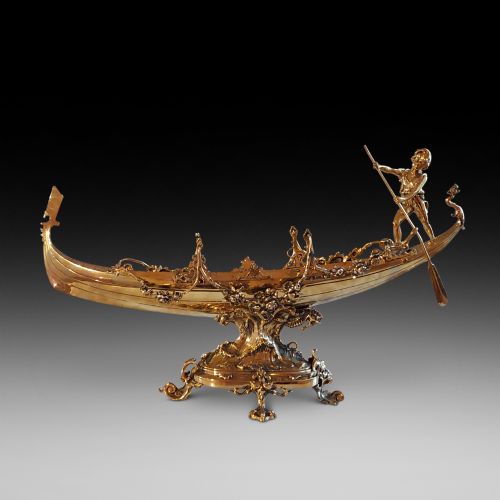 Late 19thc Cast Brass Table Centrepiece