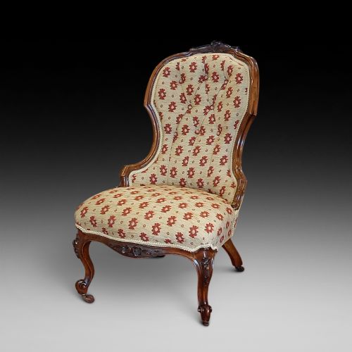 Victorian Walnut Nursing Chair