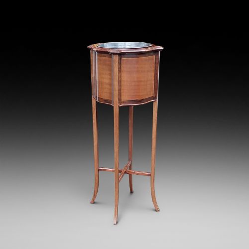 Edwardian Inlaid Mahogany Jardiniere