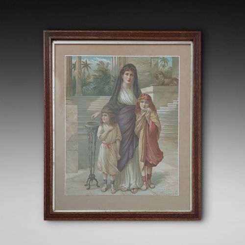 'The Widows Mite' Victorian Print