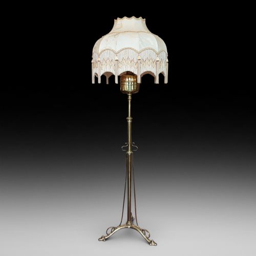 Dutch Arts Nouveau Brass Standard Lamp