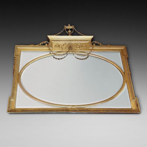 Mid 19thc Adam Style Giltwood Mirror