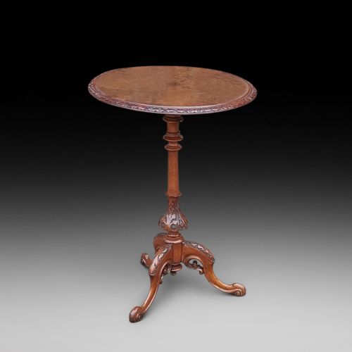 Victorian Burr Walnut Occasional Wine Table