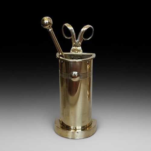 Art Deco Two Piece Fire Side Companion Tidy Set