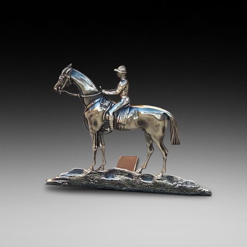 Regency Brass Door Porter of a Horse and Jockey