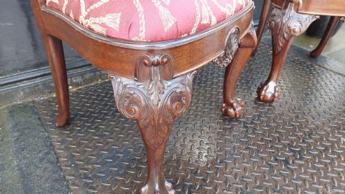 PAIR OF LATE 19THC QUEEN ANNE STYLE MAHOGANY SIDE CHAIRS - ADDITIONAL PHOTO 1