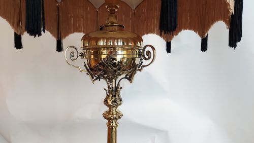 BRASS ADJUSTABLE STANDARD LAMP MESSENGER - ADDITIONAL PHOTO 4