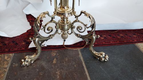 BRASS ADJUSTABLE STANDARD LAMP MESSENGER - ADDITIONAL PHOTO 6