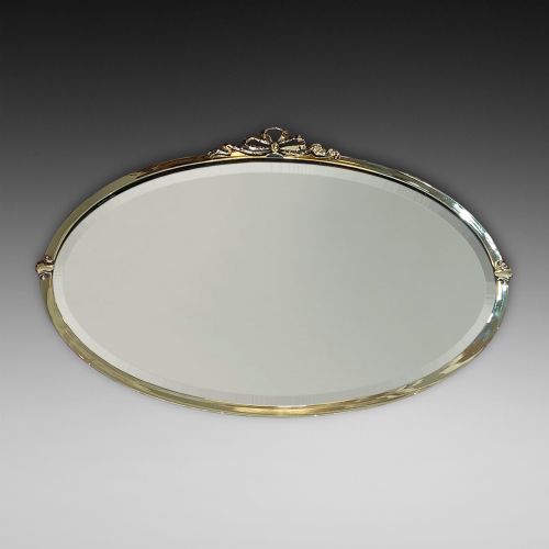 Early 20thc Brass Framed Mirror