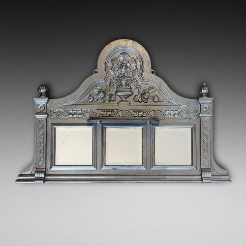 Victorian Cast Iron Overmantel Mirror