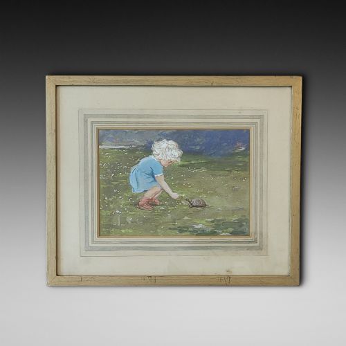 Mr Tortoise of Trinity - Estella Canziani Rba (1887-1964) Watercolour