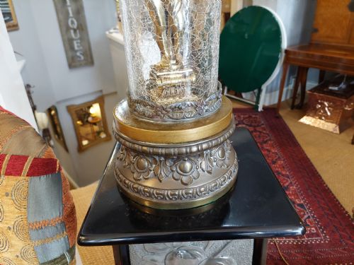 PAIR OF AMERICAN GILDED SPELTER TABLE LAMPS - ADDITIONAL PHOTO 4