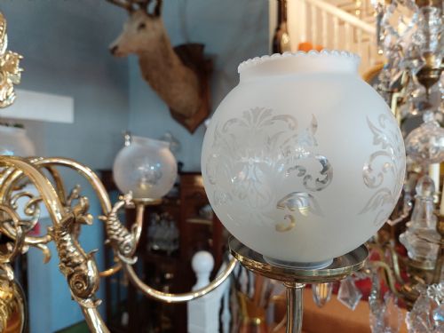 EARLY 20THC DUTCH BRASS 8 ARM CHANDELIER - ADDITIONAL PHOTO 3