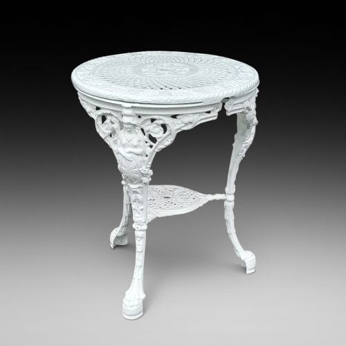 Victorian Painted Cast Iron Circular Pub Garden Table