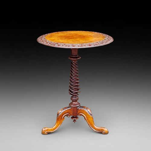Victorian Walnut Tripod Occasional Table