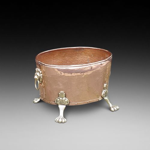 Victorian Riveted Copper Oval Coal Box/planter