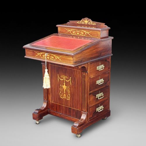 Victorian Rosewood Davenport