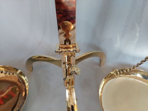 SET OF VICTORIAN BRASS BEAM SCALES - ADDITIONAL PHOTO 7