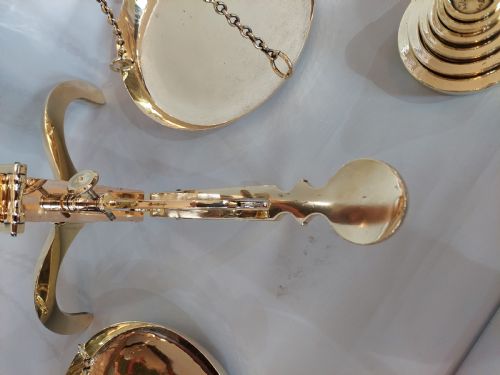 SET OF VICTORIAN BRASS BEAM SCALES - ADDITIONAL PHOTO 8