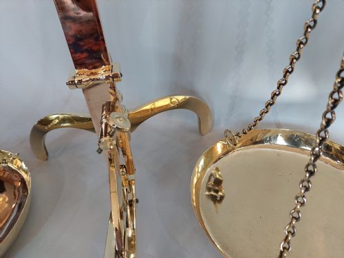 SET OF VICTORIAN BRASS BEAM SCALES - ADDITIONAL PHOTO 10