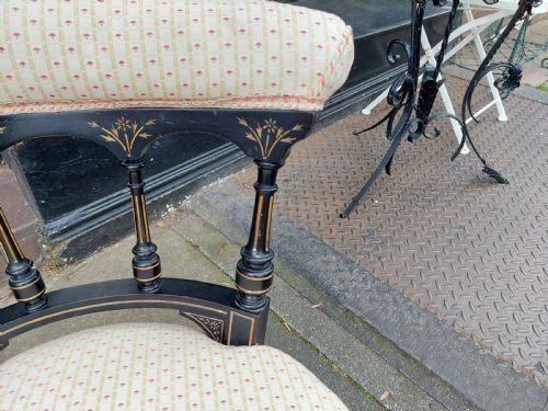 PAIR OF VICTORIAN AESTHETIC PERIOD EBONISED CHILD CHAIRS - ADDITIONAL PHOTO 1