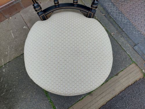 PAIR OF VICTORIAN AESTHETIC PERIOD EBONISED CHILD CHAIRS - ADDITIONAL PHOTO 3