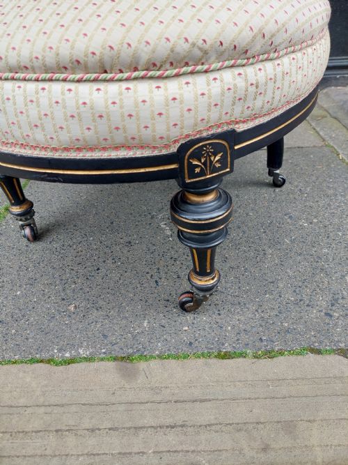 PAIR OF VICTORIAN AESTHETIC PERIOD EBONISED CHILD CHAIRS - ADDITIONAL PHOTO 4