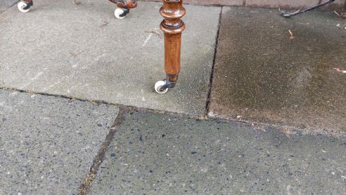 VICTORIAN WALNUT MARQUETRY INLAID SUTHERLAND TABLE - ADDITIONAL PHOTO 10