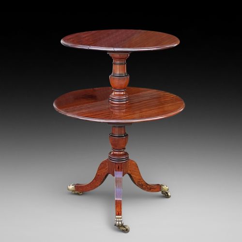 Late George III Mahogany Folding Dumb Waiter