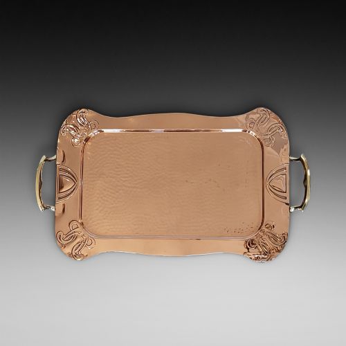 Secessionist (Art Nouveau) Hammered Copper Tray
