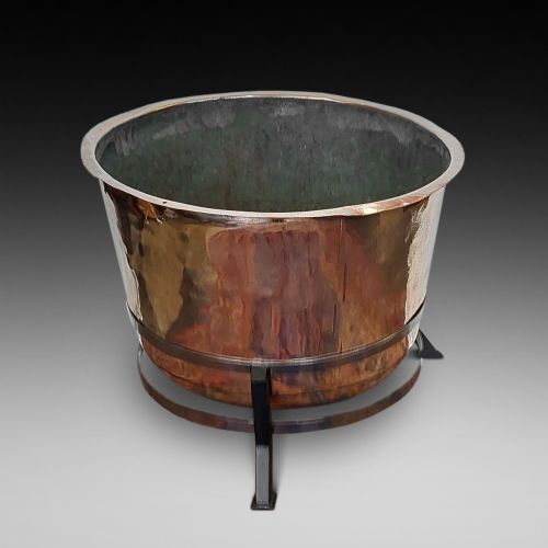 Very Large 19thc Copper Log Receiver