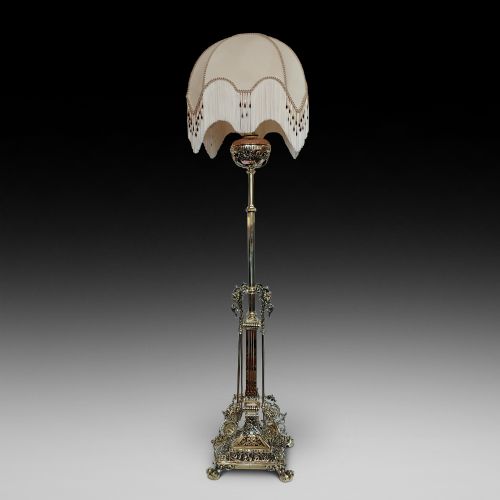 Victorian Telescopic Brass Standard Oil Lamp