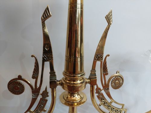 ART NOUVEAU BRASS CEILING LAMP - ADDITIONAL PHOTO 5