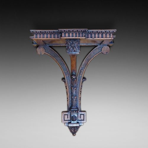 Late 19thc Walnut Wall Bracket