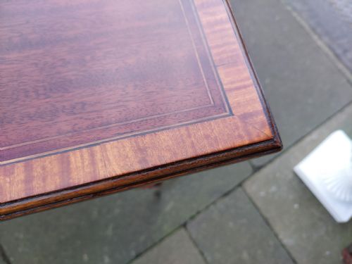 EDWARDIAN MAHOGANY MARQUETRY INLAID SIDE TABLE - ADDITIONAL PHOTO 3