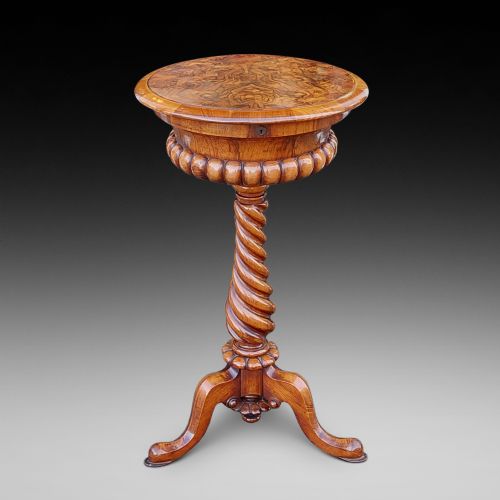 William IV Burr Walnut Teapoy