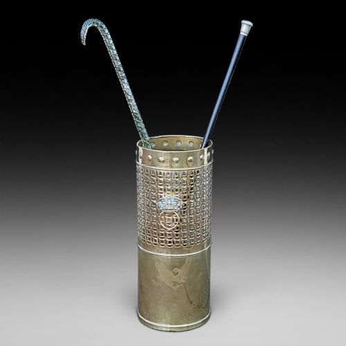 VICTORIAN PIERCED BRASS STICK STAND - ADDITIONAL PHOTO 1