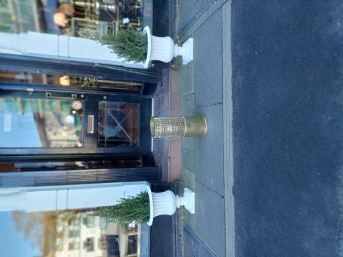 VICTORIAN PIERCED BRASS STICK STAND - ADDITIONAL PHOTO 9