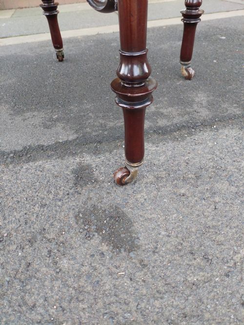 LATE 19THC MAHOGANY AND INLAID CENTRE TABLE - ADDITIONAL PHOTO 6