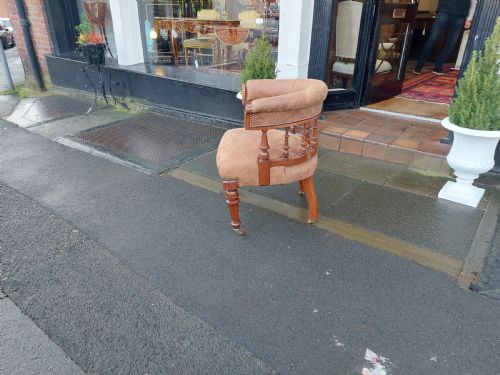 LATE 19THC WALNUT CAPTAINS CHAIR - ADDITIONAL PHOTO 7