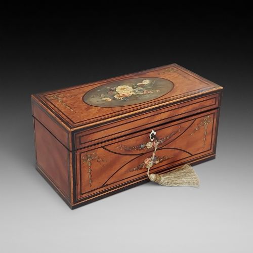 George III Satinwood Teapoy