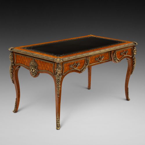 Early 20thc Louis Xvth Style Kingwood Bureau Plat