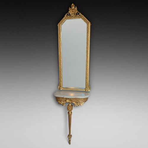 Victorian Giltwood Console and Mirror