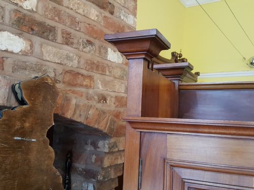 MAHOGANY ARTS AND CRAFTS HALL ROBE - ADDITIONAL PHOTO 2
