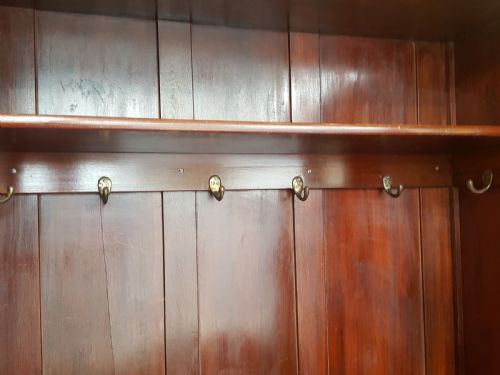 MAHOGANY ARTS AND CRAFTS HALL ROBE - ADDITIONAL PHOTO 10