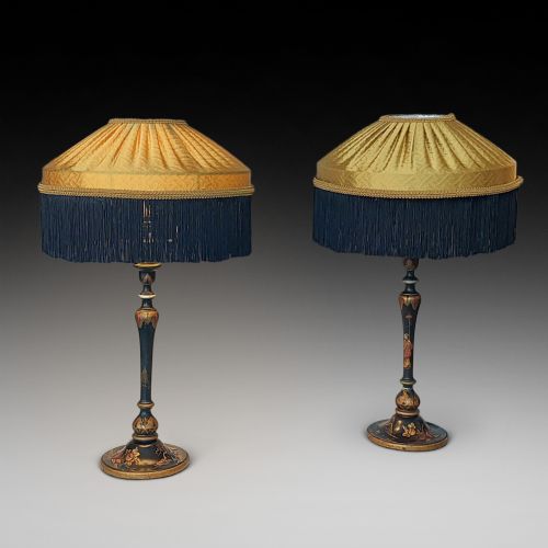 Pair of 1920'S Chinoiserie Table Lamps
