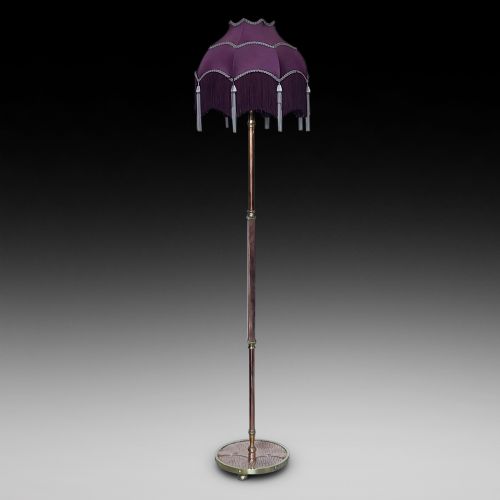 Arts and Crafts Beaten Copper and Brass Standard Lamp