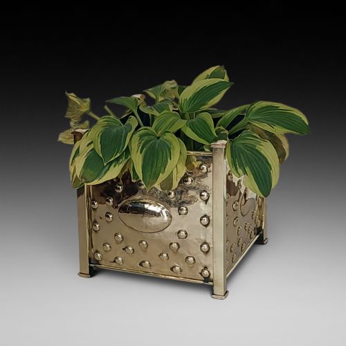 VICTORIAN SQUARE FORM BRASS PLANT STAND - ADDITIONAL PHOTO 1