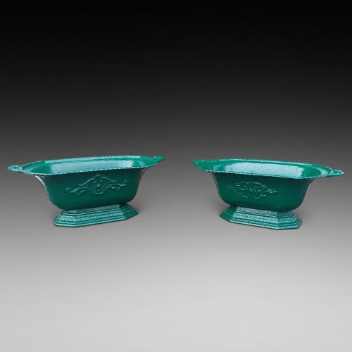 Pair of Early 20thc French Cast Iron Windowsill Planters