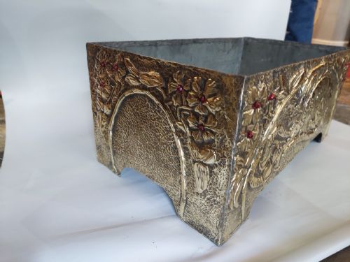 LARGE 19THC CHINESE ZINC LINED BRASS TROUGH PLANTER - ADDITIONAL PHOTO 2